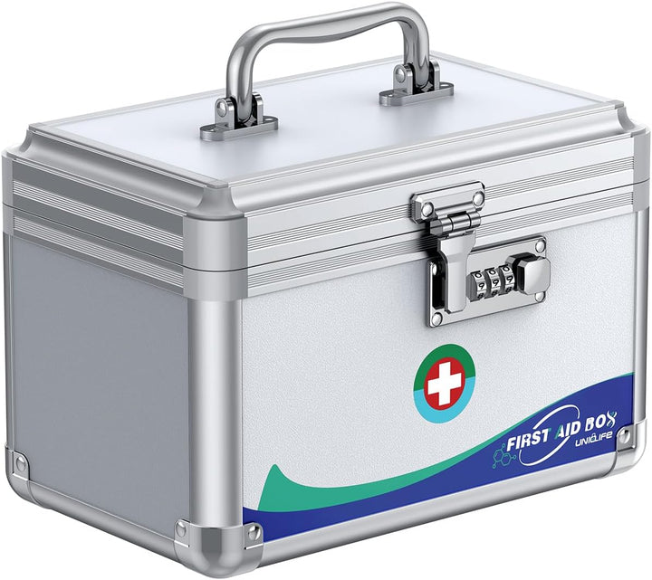 Large Medicine Lock Box First Aid Box with Combination Lock, Lockable Medicine Storage Boxs for Medications, 30 X 17.8 X 19 (Cm)