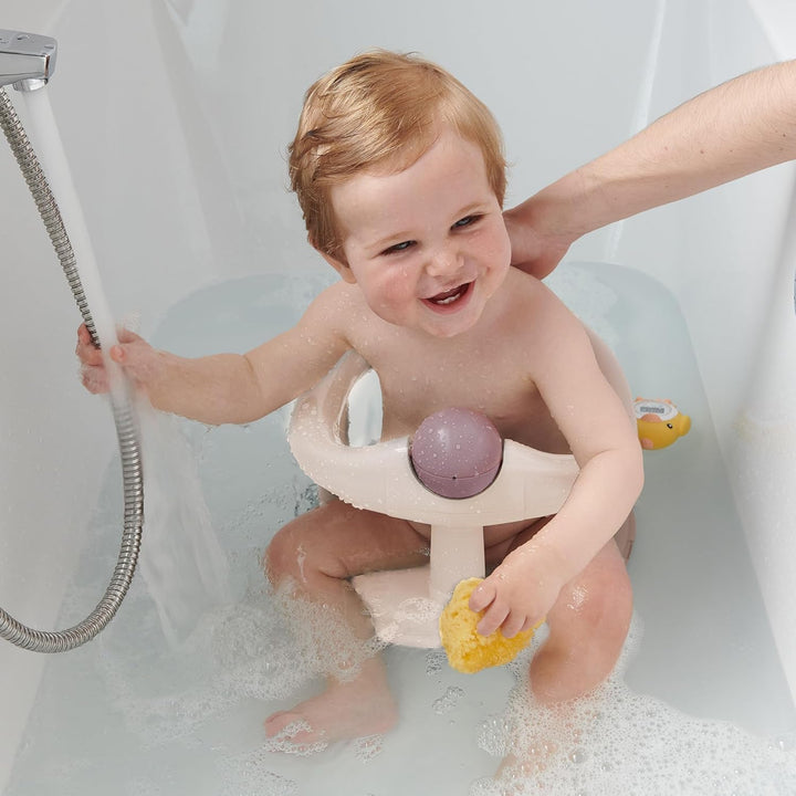 Swivel Bath Seat, 6 - 12 Months, Max. 10 Kg, Child Bath Support Seat, Non-Slip, Ergonomical, Suction Cups, Beige