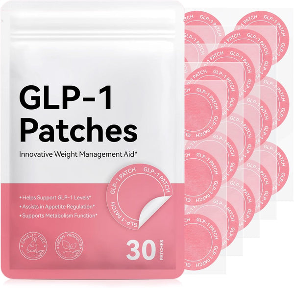 30Pcs GLP-1 Patches, Shape Support Plant-Based, Natural Ingredients Patch, Gentle and Soothing