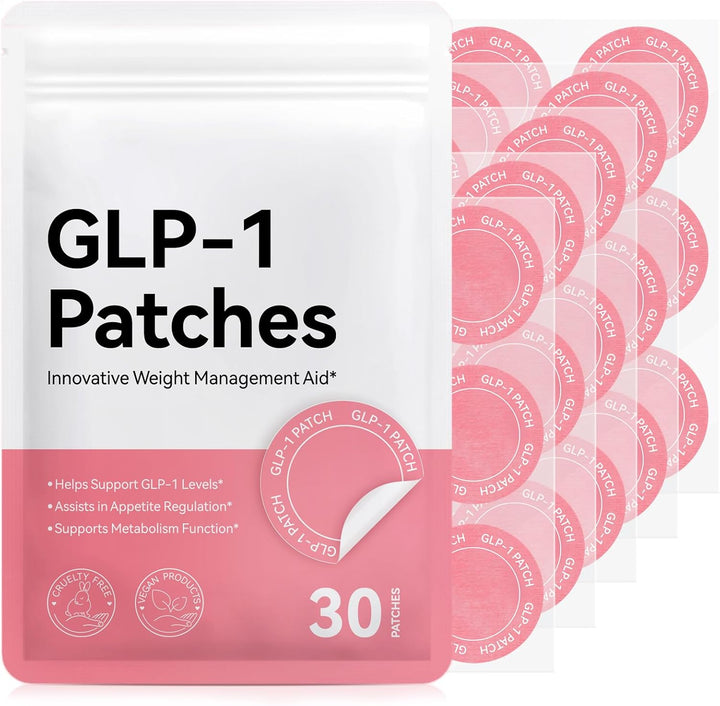30Pcs GLP-1 Patches, Shape Support Plant-Based, Natural Ingredients Patch, Gentle and Soothing