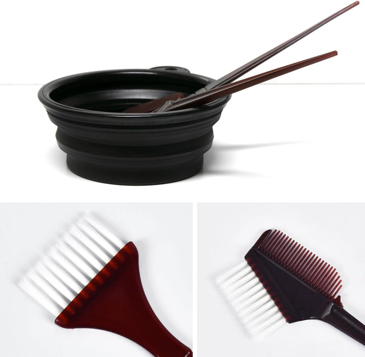 22 Piece Tools for Hair Colouring Kit, Hair Dye Brush Kit, Hair Dye Bowl and Brush Kit, Tint Brush Earmuffs, Mixing Spoon, Gloves and Disposable Shawl,Shower Cap
