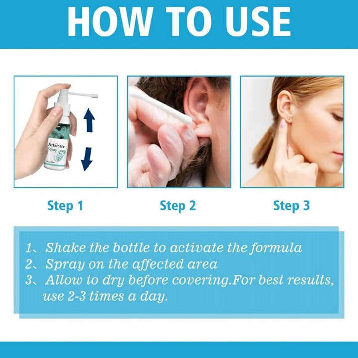 Saline Solution Spray, Aftercare Ear Nasal Cleaning Solution, Sterile Fluid Cleaner, Ear Cleaner