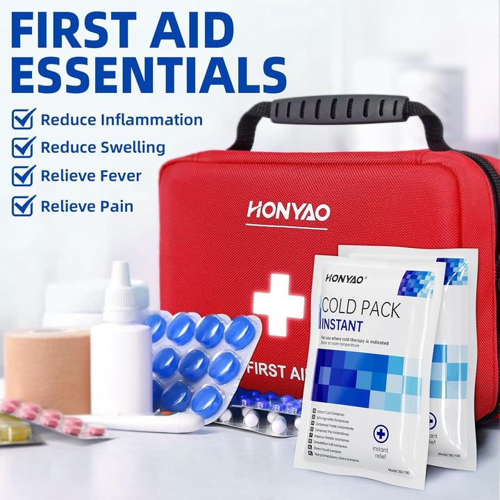 Instant Ice Pack, 9 Packs Disposable Instant Cold Packs, Ice Packs for Sports Injuries, Cold Compress for Pain Relief, Swelling, Inflammation, Sprains, Toothache, Athletes & Outdoor Activities