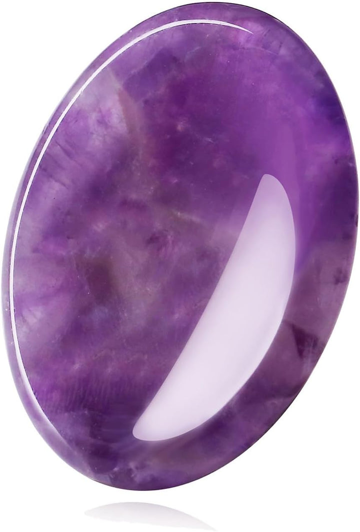 7 Chakra Crystal Worry Stone for Anxiety Relief for Adults,Healing Crystal Gifts for Women,Polished Crystal Gemstone Thumb Stone Mindfulness Gifts Small Gifts Stocking Fillers Women