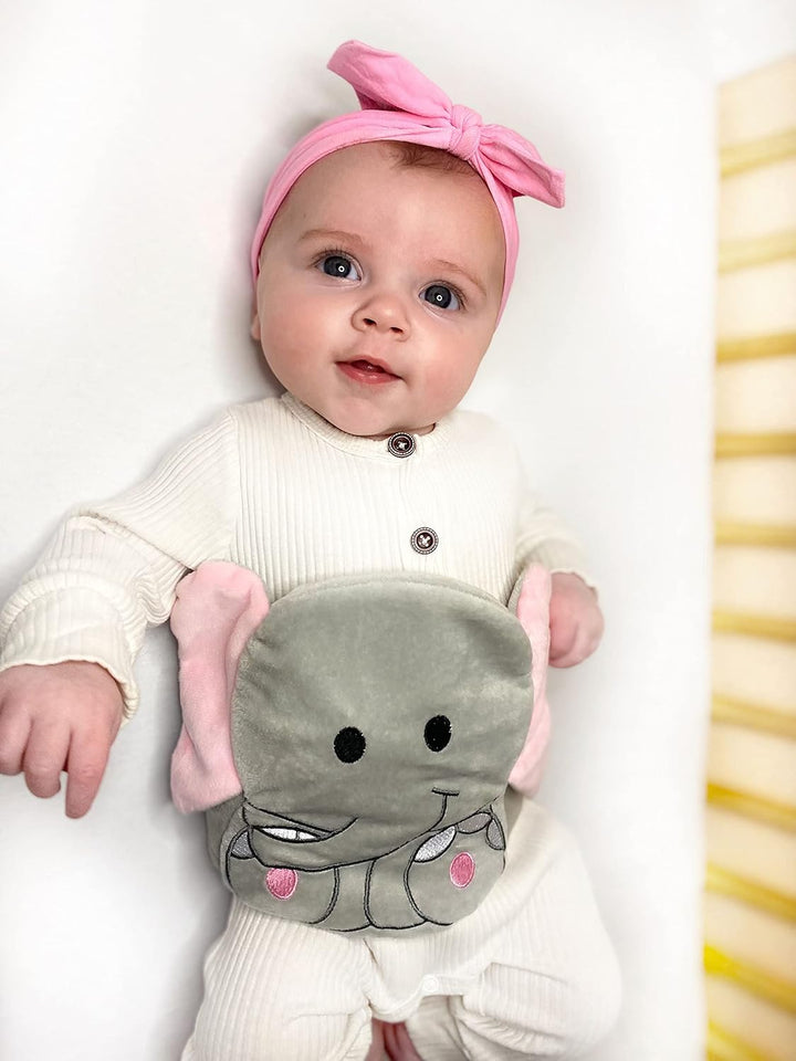 Baby Colic, Gas and Upset Stomach Relief – Belly Hugger – a Soothing Warmth Combined with Gentle Compression (Elephant)