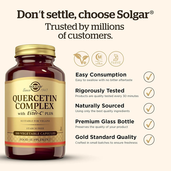Quercetin Complex with Ester-C plus Vegetable Capsules - 100 Count (Pack of 1)