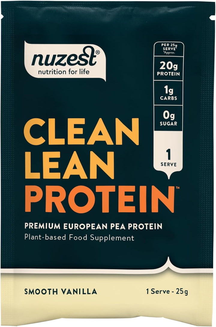 Vegan Protein Powders by  - Clean Lean Protein - Smooth Vanilla - Plant Based Pea Protein Shake - Low Calorie & Low Carb - Gluten Free - Dairy Free - 500G (20 Servings)