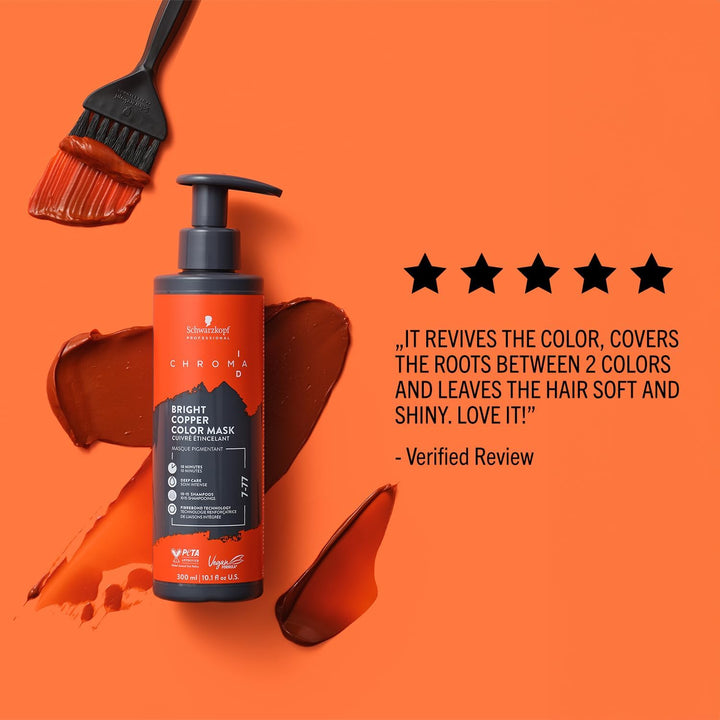 CHROMA ID Bonding Color Mask Semi Permanent Mix and Tone Color System Toning Enhancing Refreshing Intense Care Deep Conditioning Shine Vegan Formula 9,5-1 Pearl Silver 300 Ml