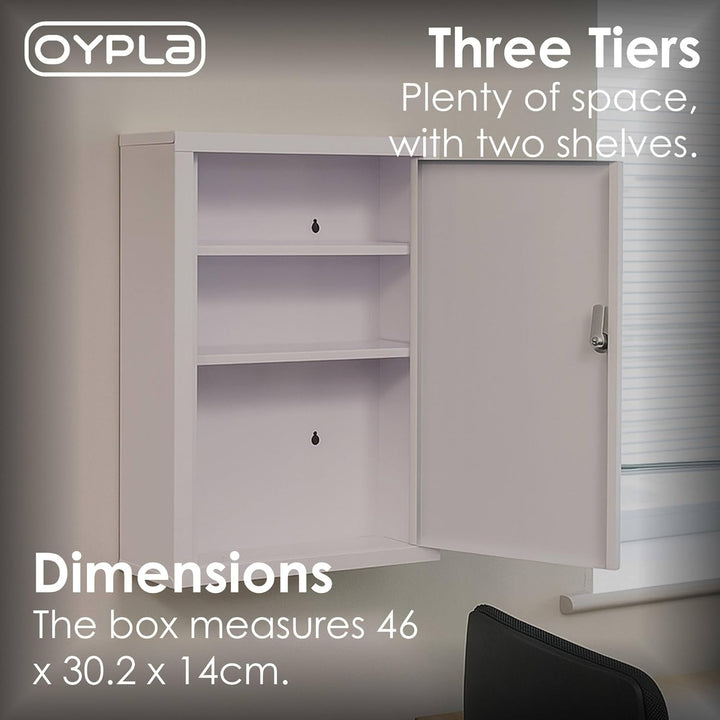 Wall Mounted Metal First Aid Medicine Medical Cabinet Locker