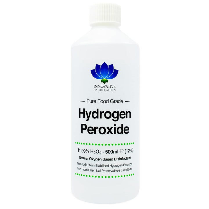 Food Grade Hydrogen Peroxide - Purest Grade 12% (<11.99%) - 1 Litre - Non Stabilised - Contains Zero Additives - 40 Vols