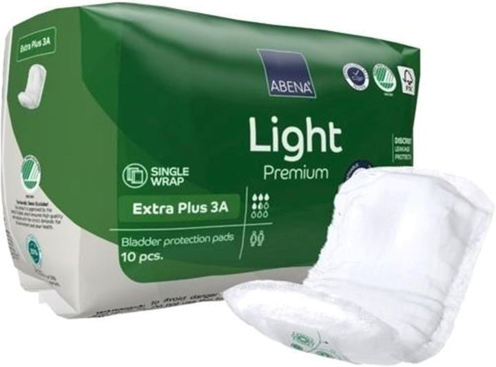 Light Incontinence Pads, Eco-Labelled Women'S Pads Adults, Breathable and Comfortable with Fast Absorption and Protection, Light Maxi 4, White, 850 Ml, 30 PK