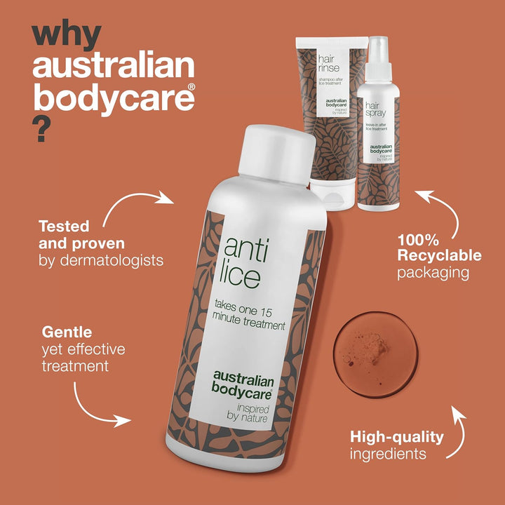 Lice Kit with Tea Tree Oil - Ultimate Solution for Lice and Nits Infestations with Hair Rinse, Hair Spray, and Anti-Lice Treatment - Safe for All Hair Types