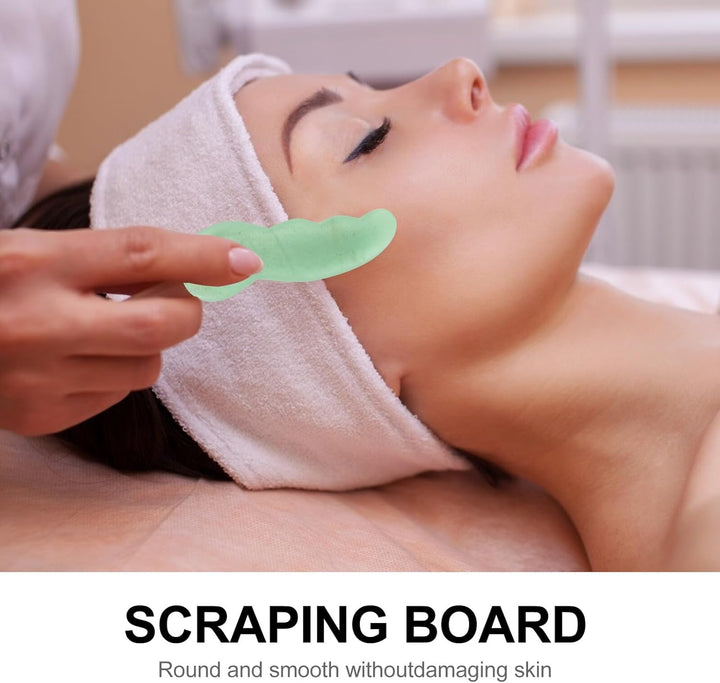 Natural Jade Gua Sha Board Facial Scraping Plate Relief Scraper Green Agate Small Size Face Massage Tool for Relaxation and Skin Care