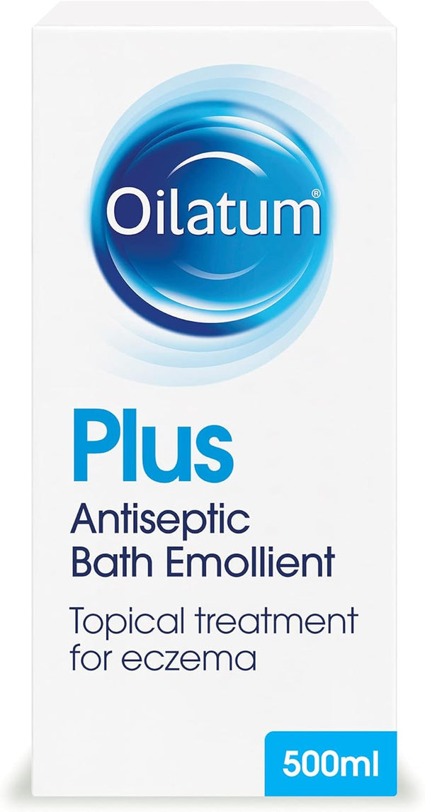 plus Antiseptic Emollient Bath Additive for Eczema and Dry Skin Conditions, Soothing and Hydrating Formula, Dermatologist Recommended Relief, 1 X 500Ml