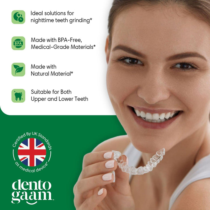 Mouth Guard for Teeth Grinding – 5 Custom-Fit Night Guards (2 Sizes) for Adults, with Cleaning Tablets & Wooden Tweezers