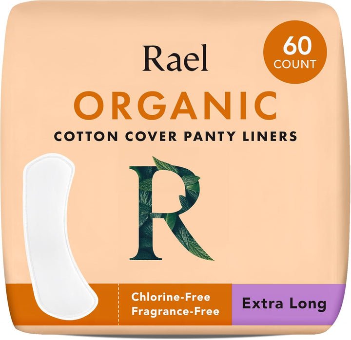 Organic Cotton Cover Panty Liners for Women - Light Absorbency, Vegan, Cruelty Free, Hypoallergenic, Unscented, Chlorine Free (Regular, 44 Count)
