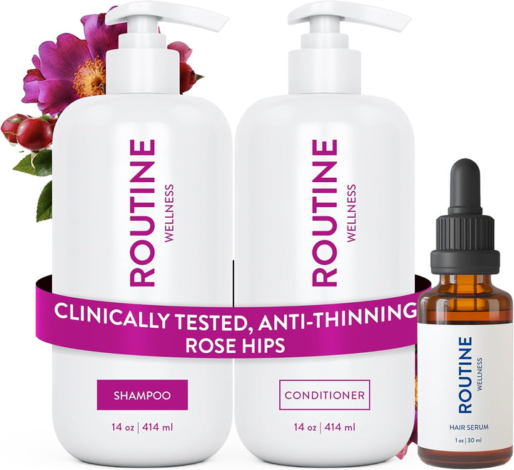 Anti-Thinning Shampoo and Conditioner Set for Thinning Hair - Biotin DHT Blocker Women & Men - Color Safe Shampoo for Hair Loss & Healthier Growth (Pack of 2) (Lavender & Cedar)