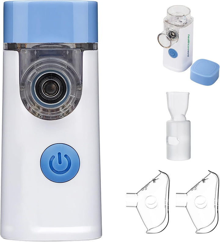 Portable Nebulizer Machine for Adults & Kids – Silent Handheld Rechargeable Mesh Nebulizer with 2 Masks & Mouthpiece – Ultra-Quiet 25Db Inhaler for Asthma, COPD, Home & Travel Use