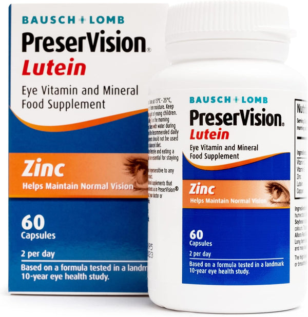 Lutein by , Lutein, Zinc, Copper and Vitamin C and E, Eye Vitamin and Mineral Food Supplement, Two Soft Gel Capsules per Day
