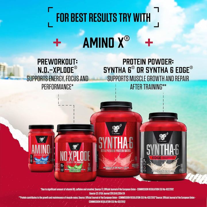 Nutrition Amino X Supplement with Vitamin D, Vitamin B6 and Amino Acids, Fruit Punch Flavour, 70 Servings, 1 Kg
