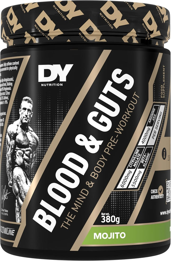 - Blood and Guts Pre Workout Powder, 380G (Strawberry) - High Strength Preworkout with 350Mg Caffeine, Citrulline Malate, Beta Alanine, Arginine AKG, L-Tyrosine, Vitamin B3, Men & Women