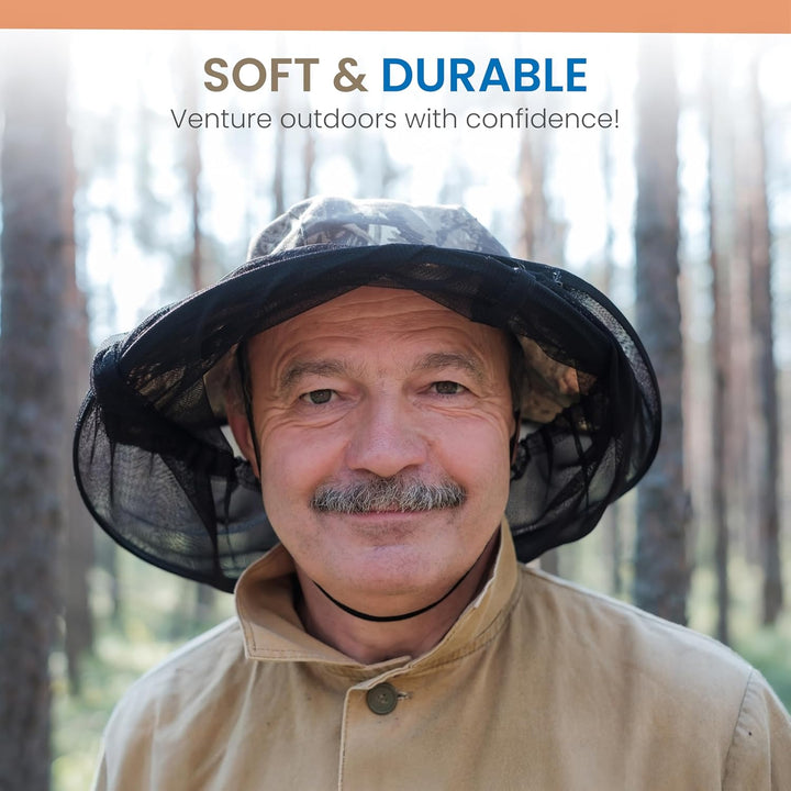 Head Mosquito Net - Insect Repellent, Garden Netting Smidge Insect Repellent, Extra Fine Holes, Insect Netting, Bug Face Shield, Soft Durable Fly Screen, Protection for Insects