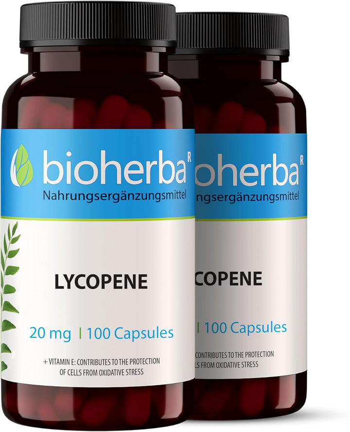 Lycopene 20 Mg – 100 Capsules | Tomato-Derived Supplement with Natural Antioxidant Properties by