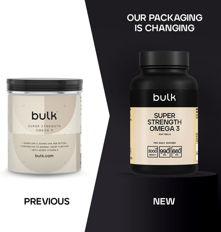 Super Strength Omega 3 Softgels, 3000 Mg per Serving, 990 Mg EPA & 660 Mg DHA per Serving, Pack of 90, 1 Month Supply, Packaging May Vary