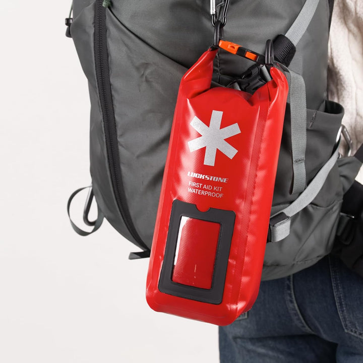 Waterproof First Aid Kit Dry Bag Empty, Portable Roll Top Medicine Bag with Transparent Window for Fishing Kayaking Boating Swimming Camping Raftin (2L)