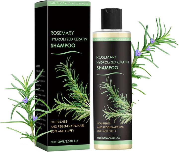 2 Pack Rosemary Hair Growth Shampoo, Thickening & Strengthening Shampoo with Hydrolyzed Keratin & Vitamin C, Nourishing and Moisturizing Formula for Women and Men