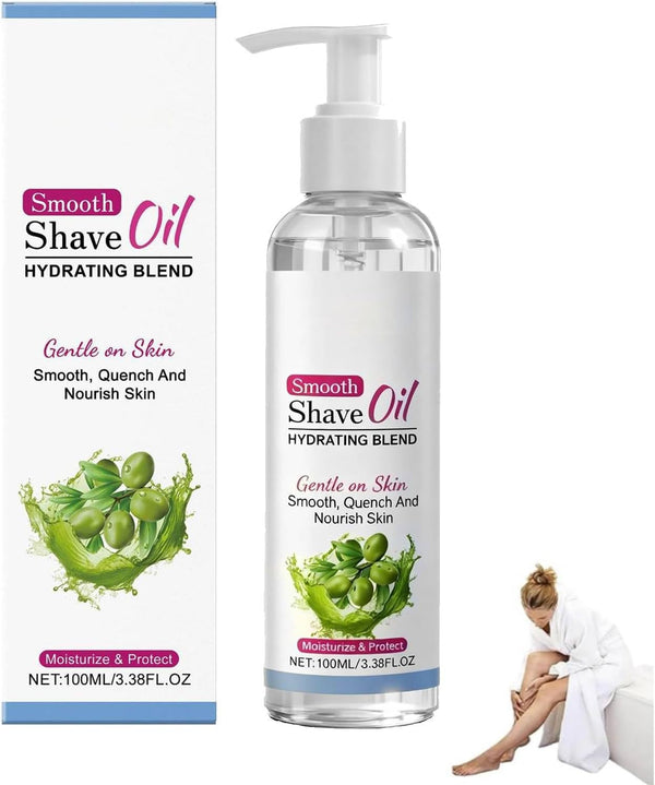 Smooth Shave Oil, Shaving Oil Women, Pre Shave and after Shave Oils for Sensitive Skin, Gentle Formula to Prevent Ingrown Hairs, Nourishes and Softens Skin, for Face, Body and Legs (1PC)