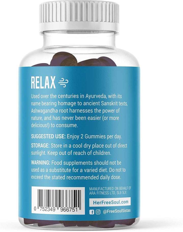 Ashwagandha High Strength Gummies | Delicious Ashwagandha Supplement with Pure Root Powder Extract | Vegan, Gluten-Free, Non-Gmo | 60 Gummies