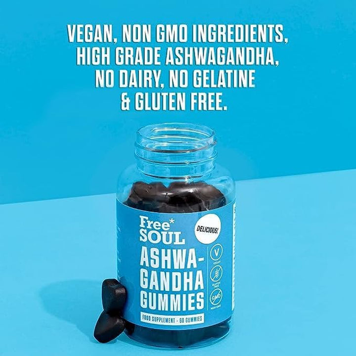 Ashwagandha High Strength Gummies | Delicious Ashwagandha Supplement with Pure Root Powder Extract | Vegan, Gluten-Free, Non-Gmo | 60 Gummies