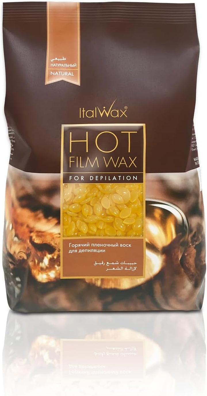 Natural Hard Wax Beads – 1Kg (2.2 Lbs) – Strip-Free, Unscented Hair Removal Wax, Gentle on All Skin Types, Ideal for Bikini Line & Underarms, Professional & Home Use