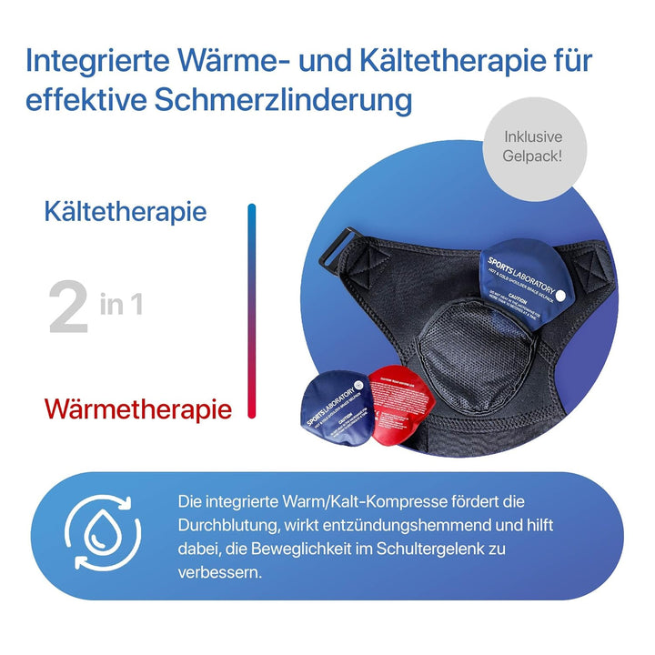 Shoulder Support for Women and Men, Shoulder Brace Includes Hot and Cold Gel Pack for Frozen Shoulder, Rotator Cuff Pain Relief, Adjustable Shoulder Strap for Extra Comfort (Large)