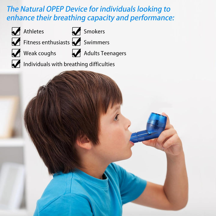 Millsteps Breathing Exercise Device for Lungs,Lung Expansion & Mu-Cus Relief Device (Blue)