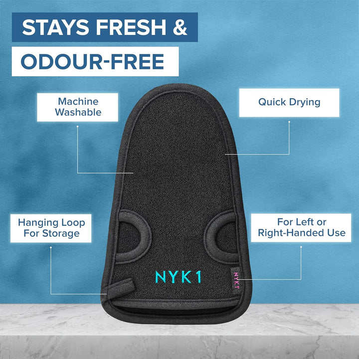 DEEP Exfoliation Body Exfoliator Mitt for Dead Skin Removal (1 Glove)  Exfolimitt Exfoliating Glove for Smooth, Healthy & Glowing Skin - Washable, Quick-Drying & Gentle on Skin