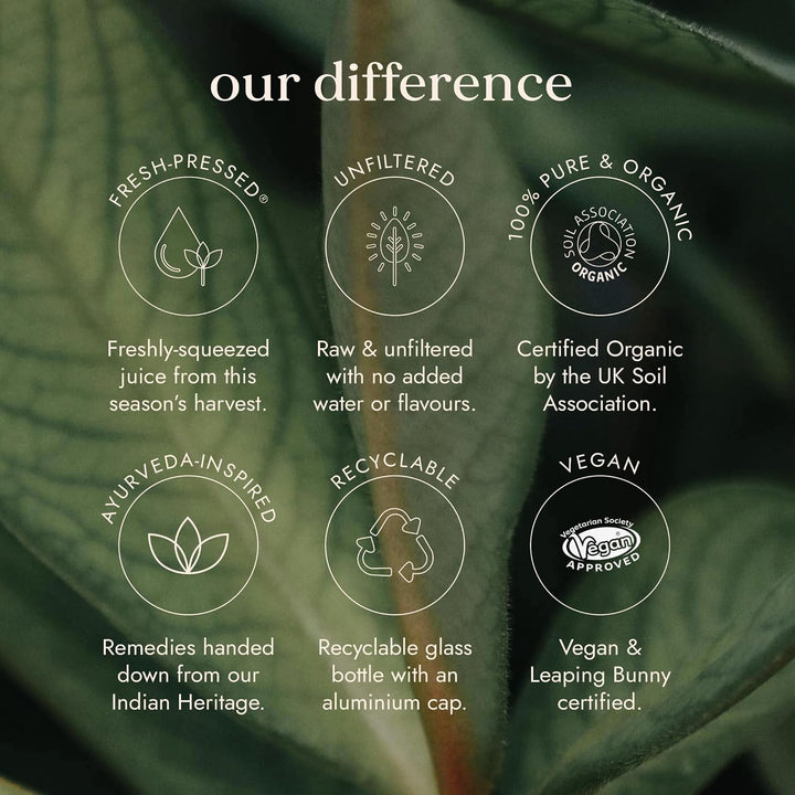 Organic Cold-Pressed Aloe Vera Juice 1000 Ml | Ethical & Vegan Society Approved | Manufactured in the UK