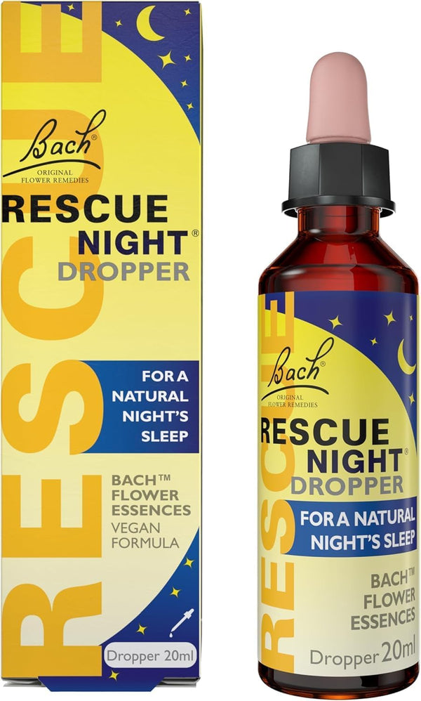 Night Dropper | Aid a Natural Night'S Sleep | Bach Original Flower Essences | Easy-To-Use 20Ml Dropper | Help Switch off Repetitive Thoughts for Restful Sleep​