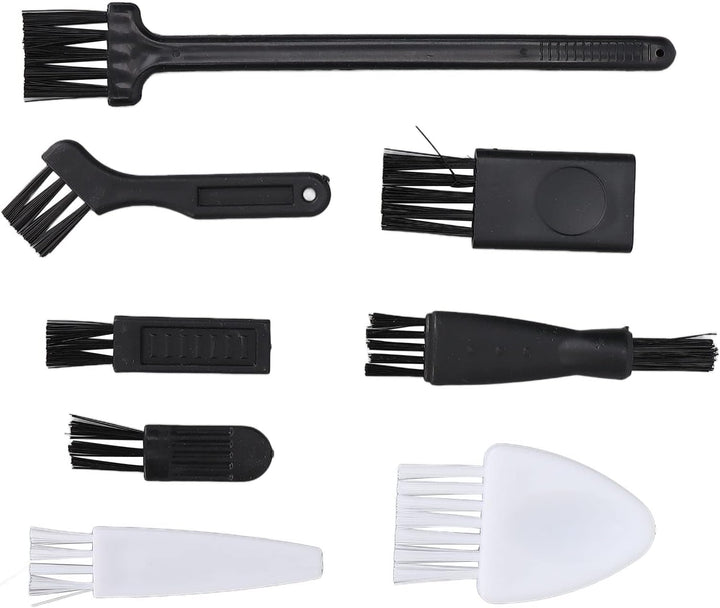 8PCS Shaver Cleaning Brushes PP + Nylon Material, Non-Slip Handle Soft Bristles, Suitable for Small Appliances/Computer Accessories/Home Cleaning, Portable Easy Storage
