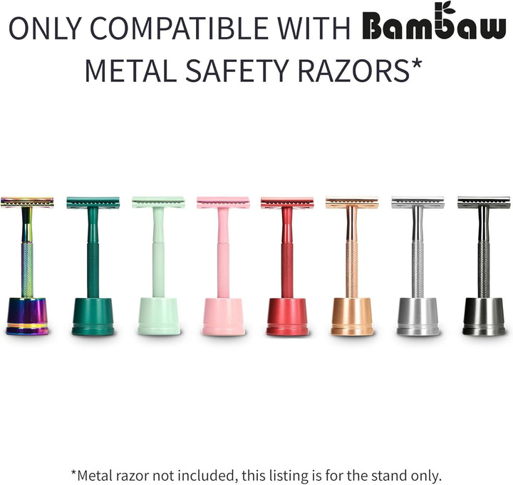 Safety Razor Stand, Does Not Fit All Safety Razors, Double Edge Razor Holder, Shaving Stand, Black