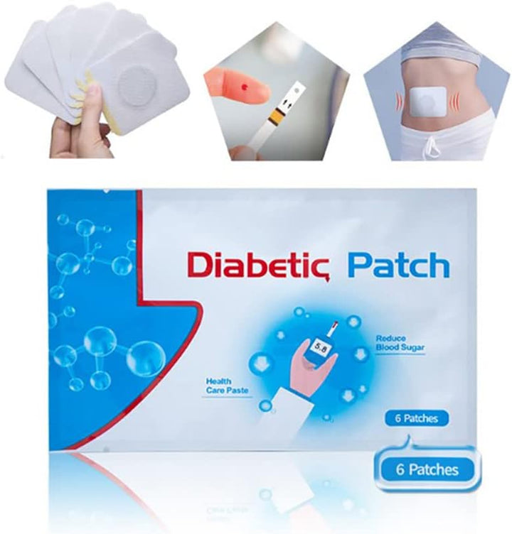 Diabetic Patches to Lower Blood Sugar Naturally, Herbal Cure Reduce High Blood Sugar Balance Plaster,5 Packs 30Pcs