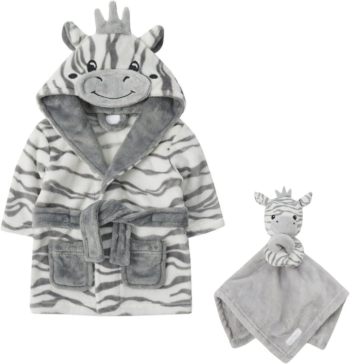 Dressing Gown & Comforter Set - Neutral Baby Clothes Gift Set for Boys & Girls, Perfect for Baby Hamper