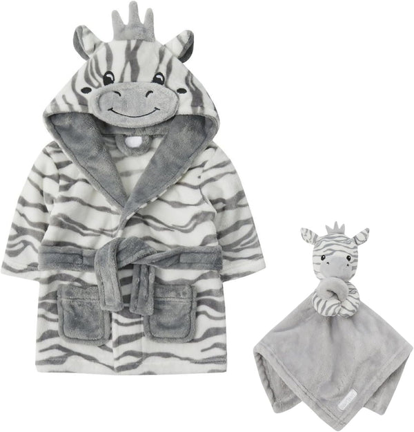 Dressing Gown & Comforter Set - Neutral Baby Clothes Gift Set for Boys & Girls, Perfect for Baby Hamper