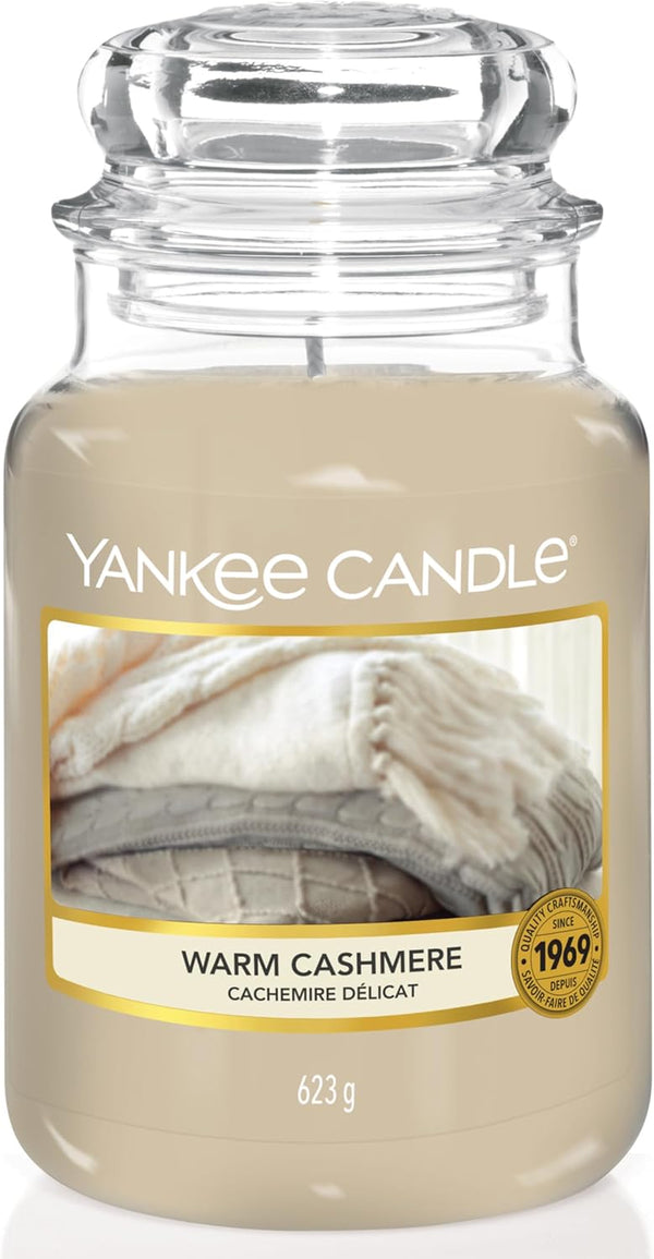 Scented Candle | Warm Cashmere Large Jar | Long Burning Candles: up to 150 Hours | Perfect Gifts for Women