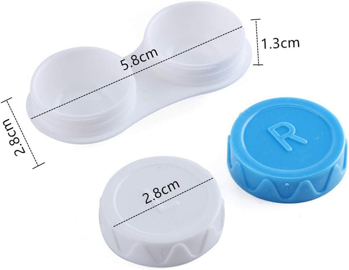 25 Pack Contact Lens Cases Portable Contact Lens Container Contact Lens Soaking Storage Case with L and R Caps, 5 Colors