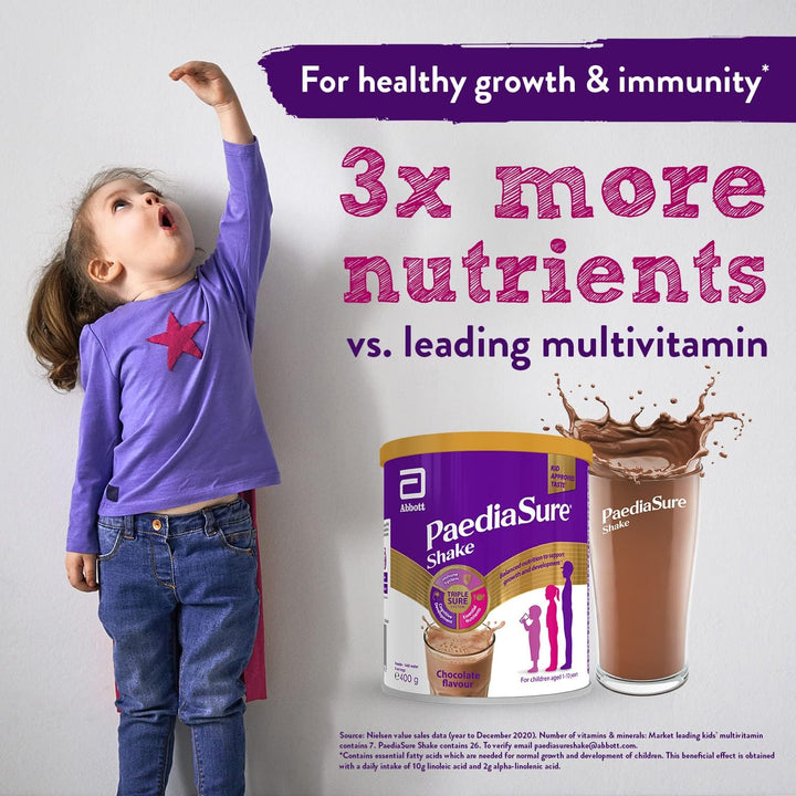 Paediasure Shake – Chocolate Flavour – 850G – Balanced Nutritional Supplement Drink – Multivitamin for Kids – with Protein, Carbohydrates & Minerals – Supports Growth & Development – Vegetarian