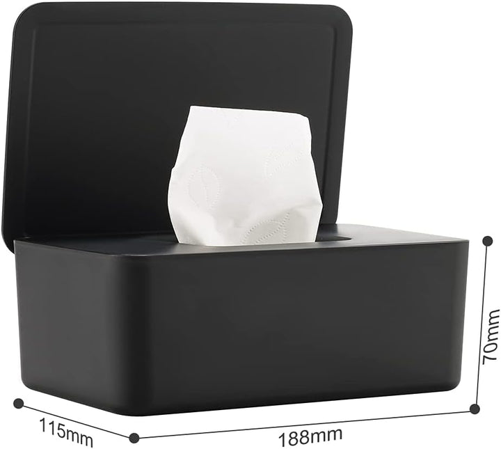Wet Wipes Dispenser Box, Toilet Wipes Dispenser Box, Dustproof Tissue Storage Box, Baby Water Wipes Dispenser Holder Keep Wipes Fresh with Lid Seal Reusable Wipes Box for Home Office Desk