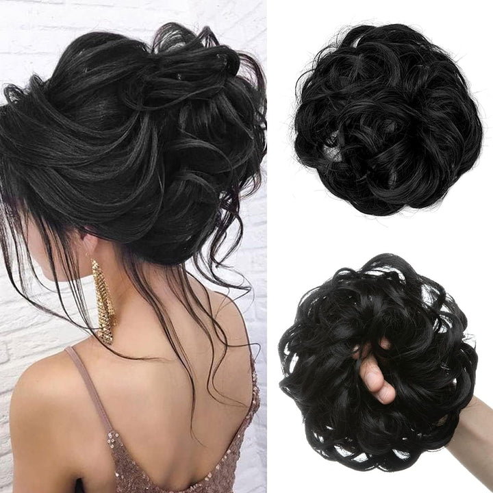 Messy Bun Hair Piece for Womens Synthetic Scrunchies Buns Extension Hairpieces Updo Pony Tail Dirty Blonde