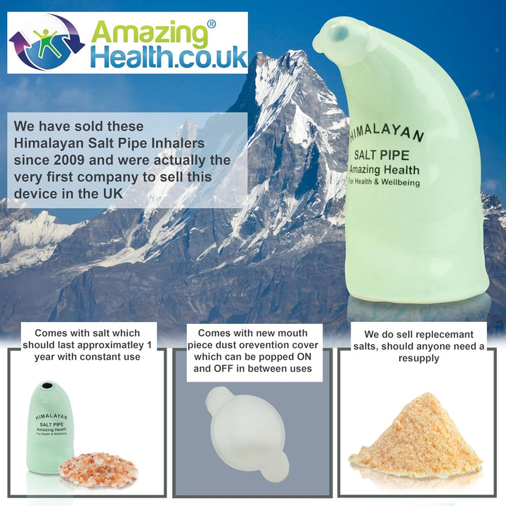 Salt Inhaler - Himalayan Salt Pipe - Natural Respiratory Aid